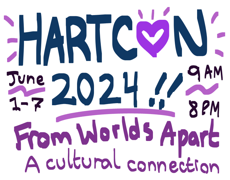 an abstract art piece representing hartcon.